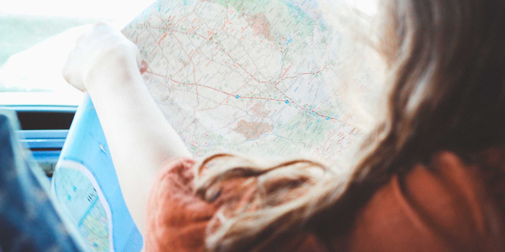 Girl with Map-Banner