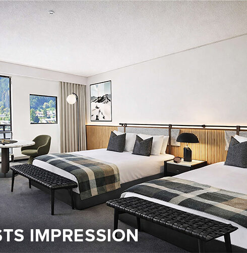 Heartland Hotel Queenstown Deluxe Twin Queen Room - artists impression small