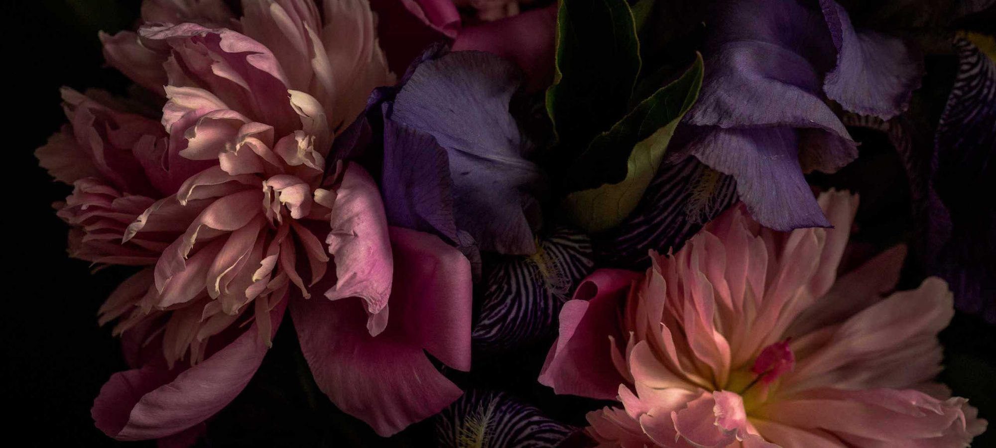 Dark-toned photo of bouquet