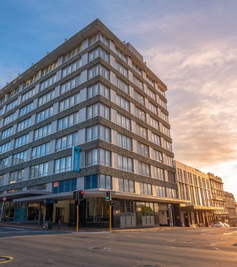 Scenic-Hotel-Dunedin-City-Exterior-Sunset-Regular