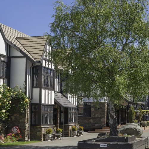 Heartland Hotel Cotswold courtyard exterior hotel reception entrance view